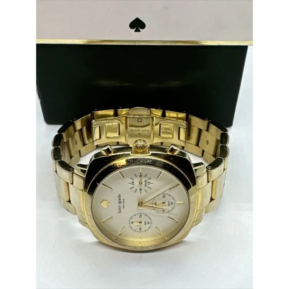 Kate Spade New York 0100 Women's Gold Stainless Steel Analog Dial Watch JNA160